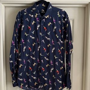 Jared Lang Pin-Up Girl Button Down Mens L